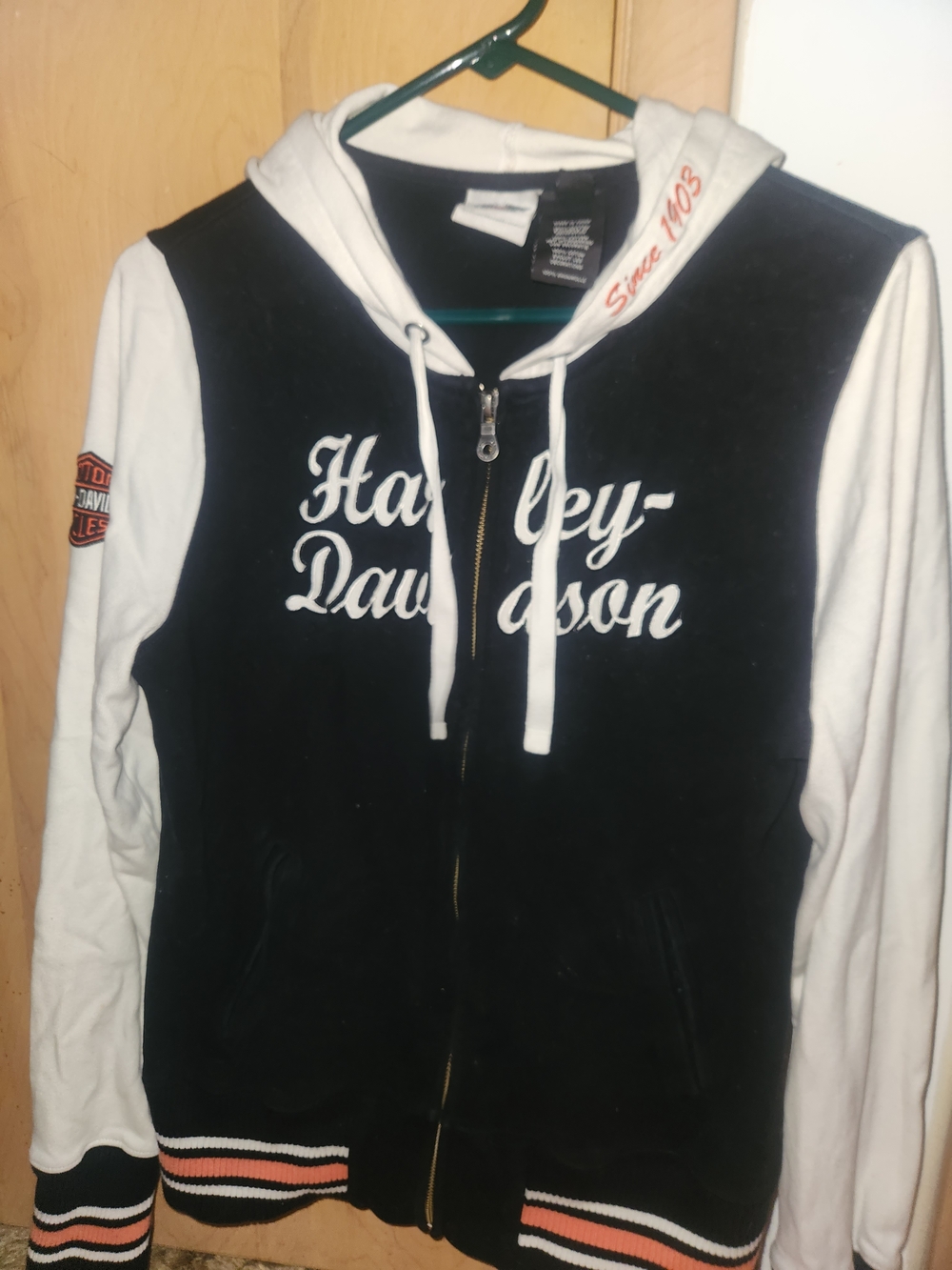 Harley-Davidson Black & White Zip Hoodie